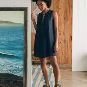 Faherty Isha Dress - Washed Black